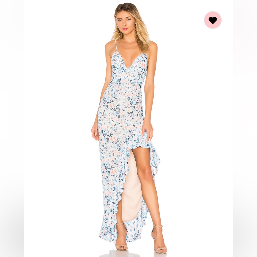 Lovers And Friends Ahamani Gown Meadow Floral High Low Skirt - Size M